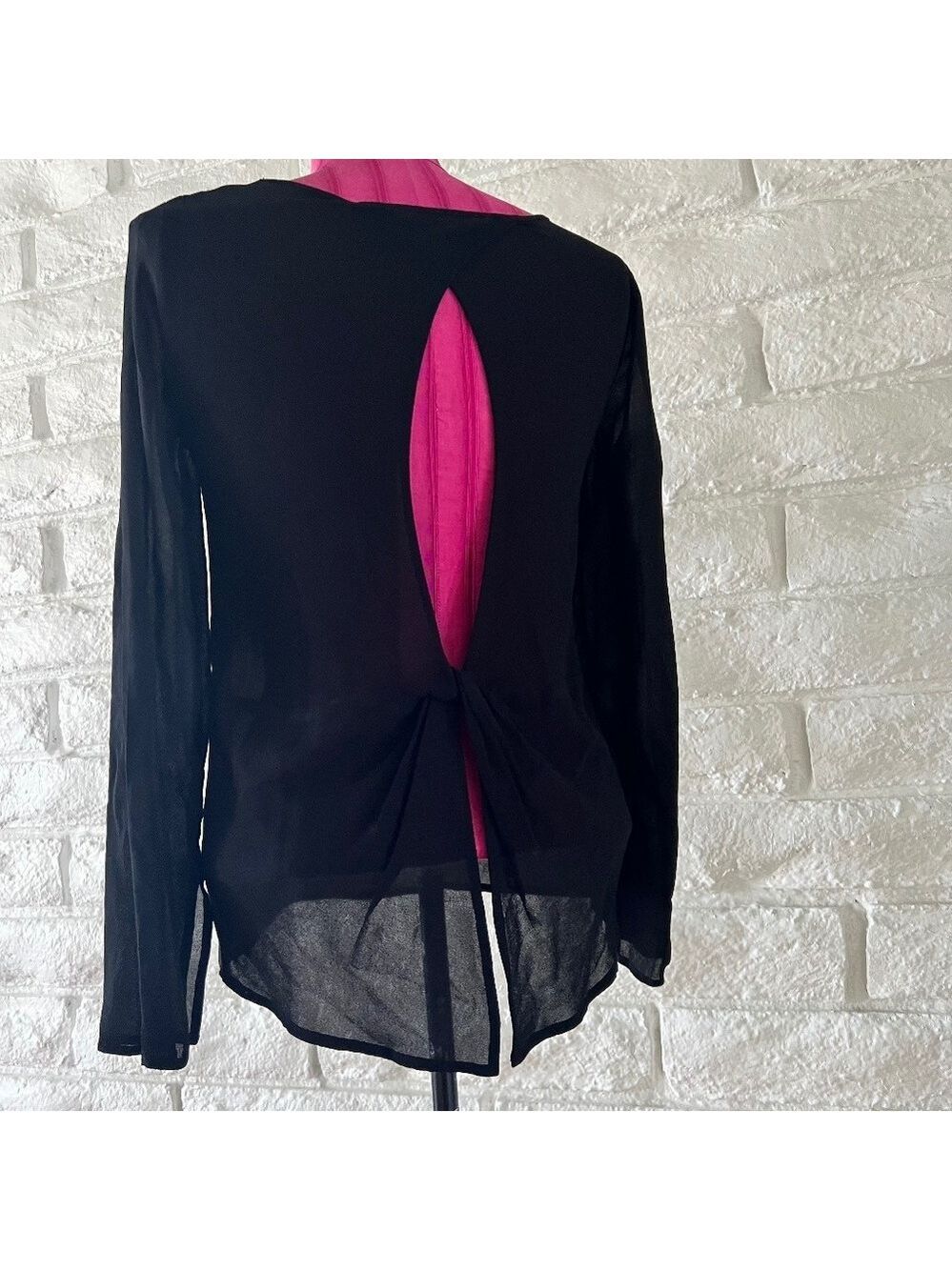 Zara Shirt Long Sleeve Open Back XS